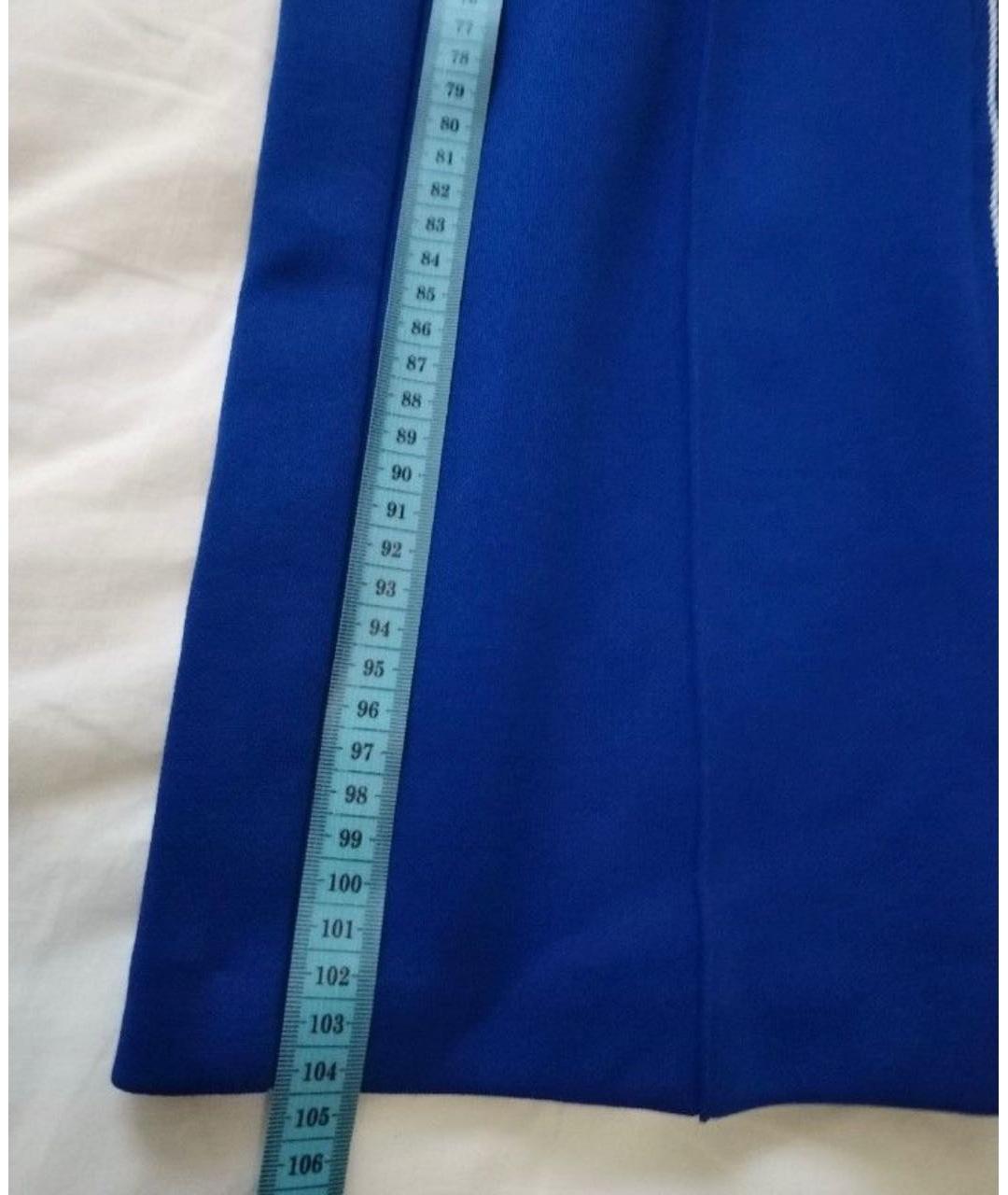 PINKO Синие полиэстеровые брюки широкие, фото 3