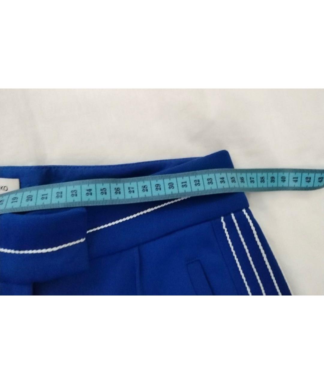PINKO Синие полиэстеровые брюки широкие, фото 2