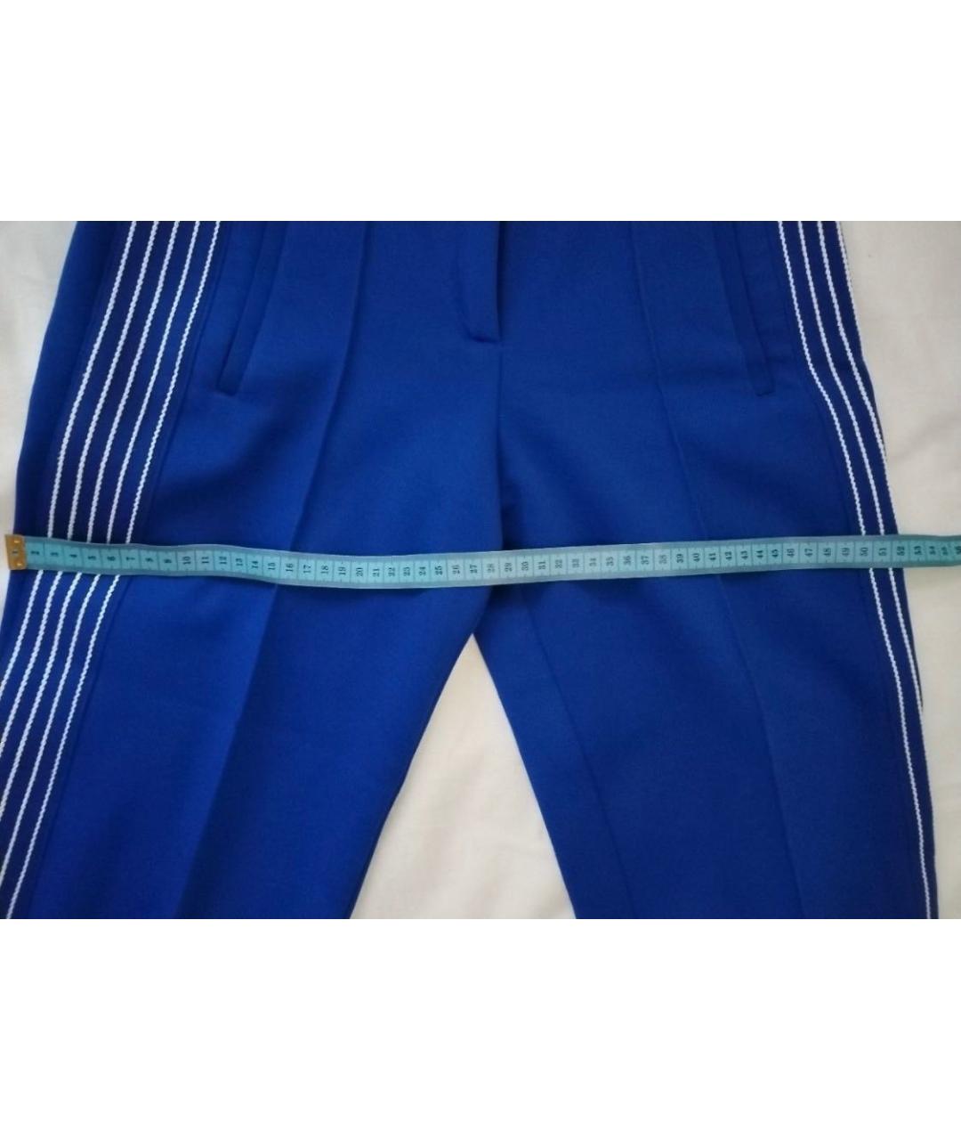 PINKO Синие полиэстеровые брюки широкие, фото 4