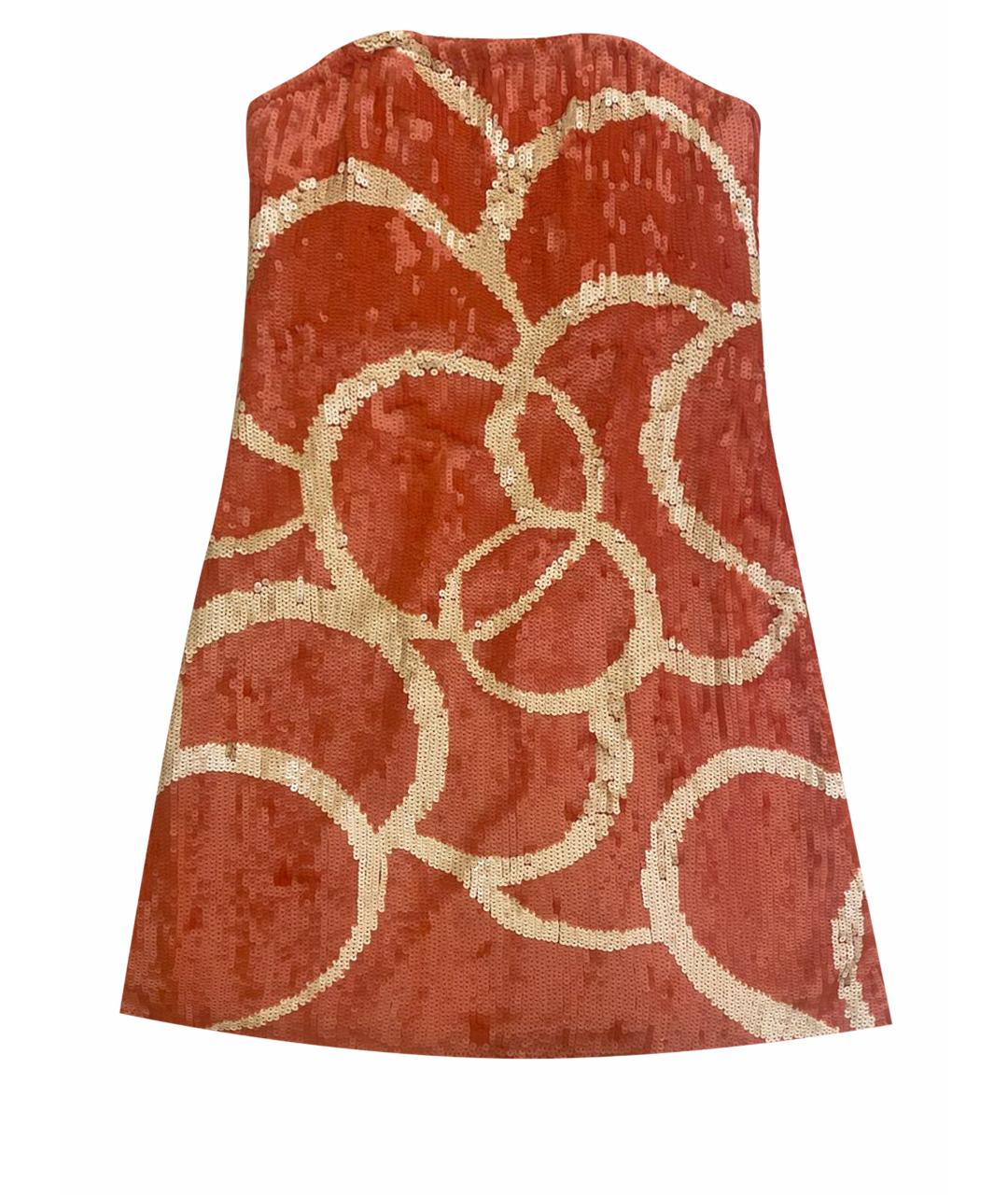 BADGLEY MISCHKA Коралловое коктейльное платье, фото 1