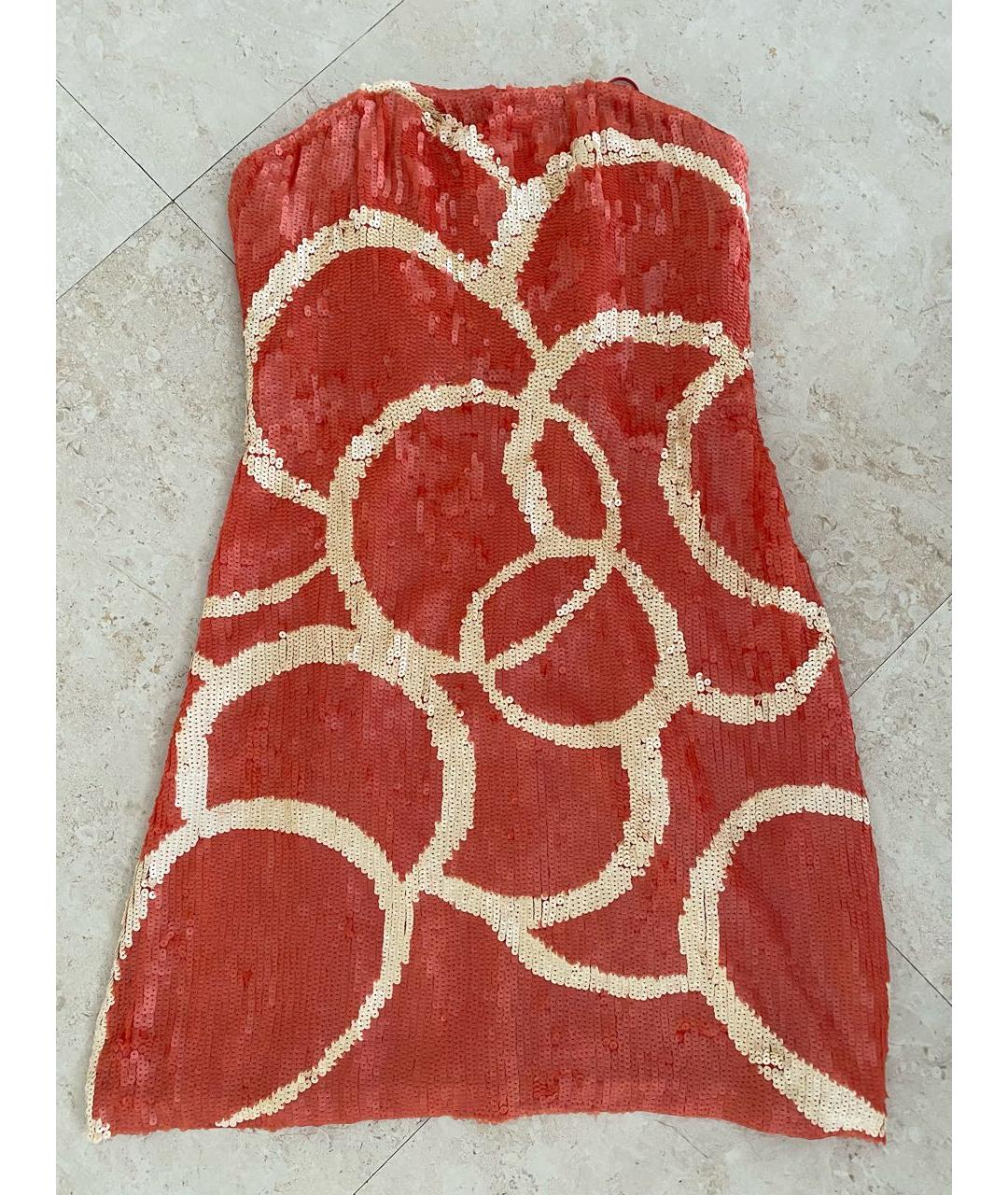 BADGLEY MISCHKA Коралловое коктейльное платье, фото 7