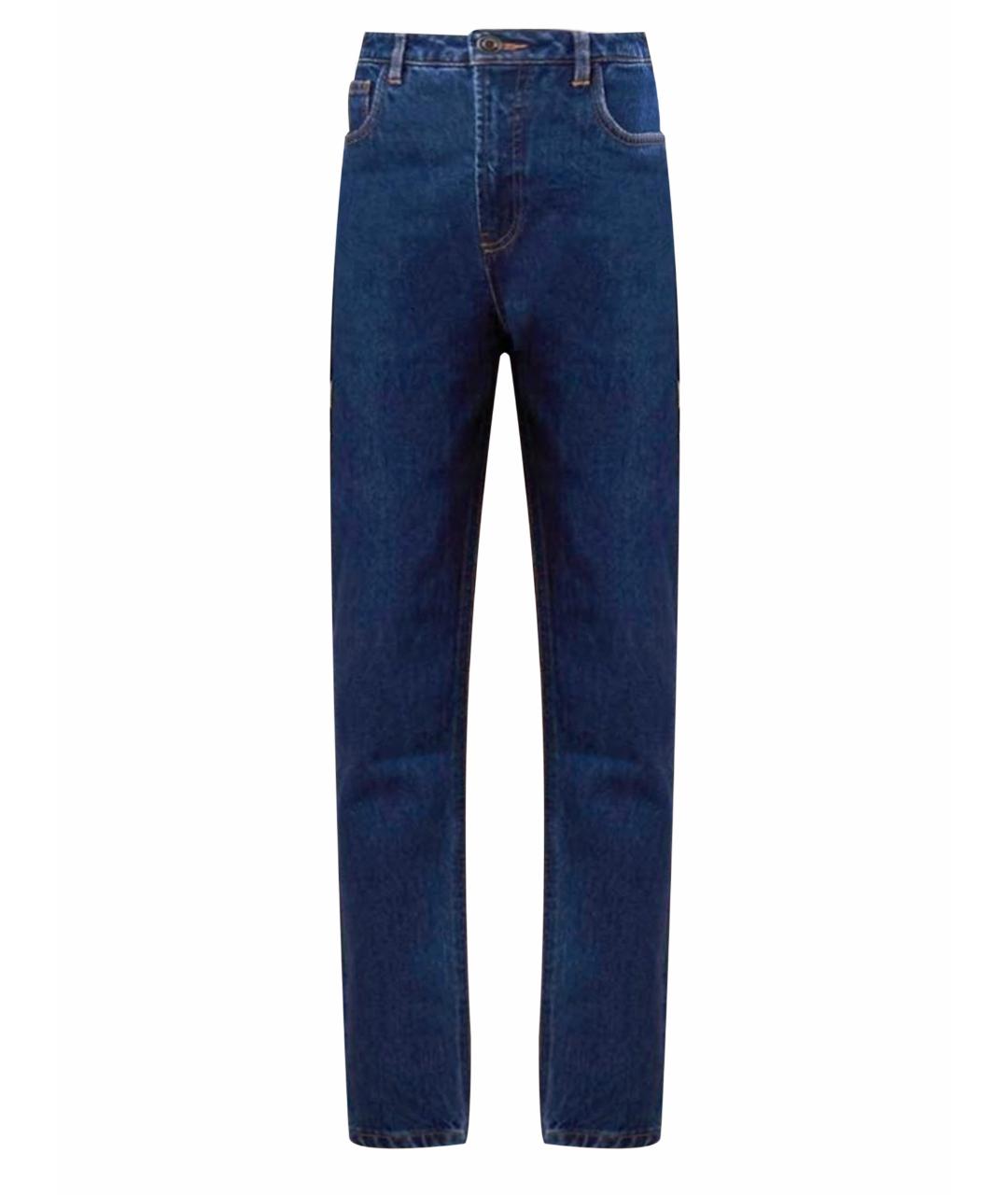 12 STOREEZ Синие хлопковые прямые джинсы, фото 1