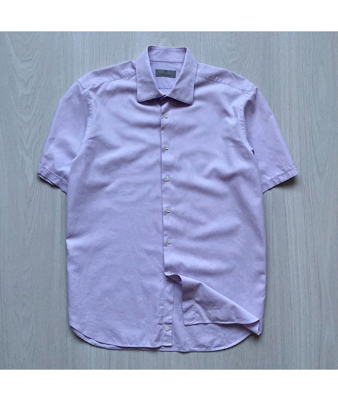 CANALI Розовая хлопковая классическая рубашка, фото 9