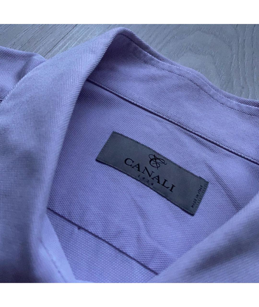 CANALI Розовая хлопковая классическая рубашка, фото 4