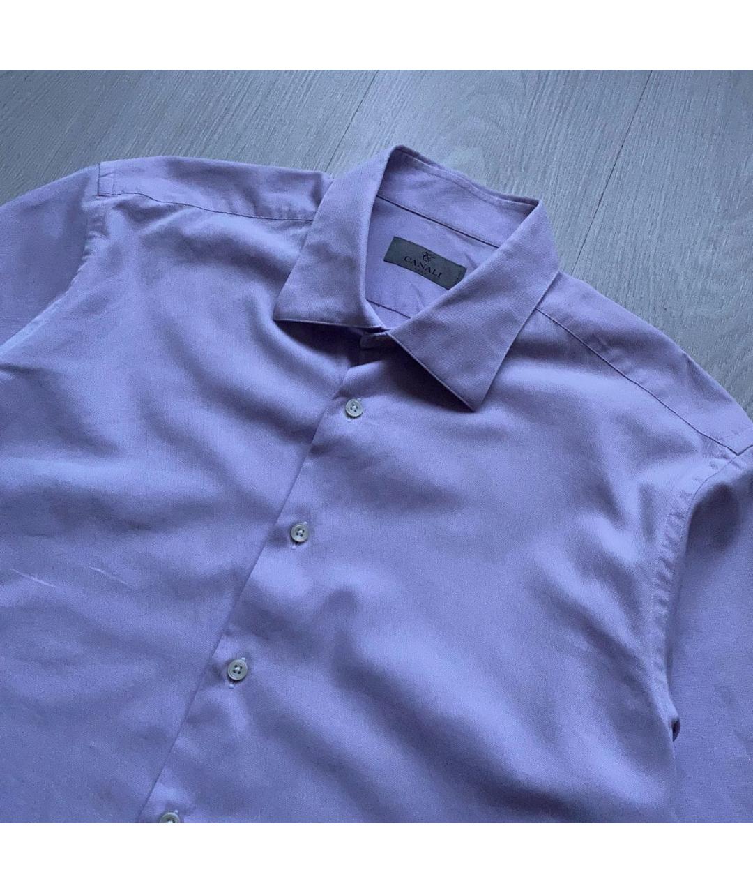 CANALI Розовая хлопковая классическая рубашка, фото 2