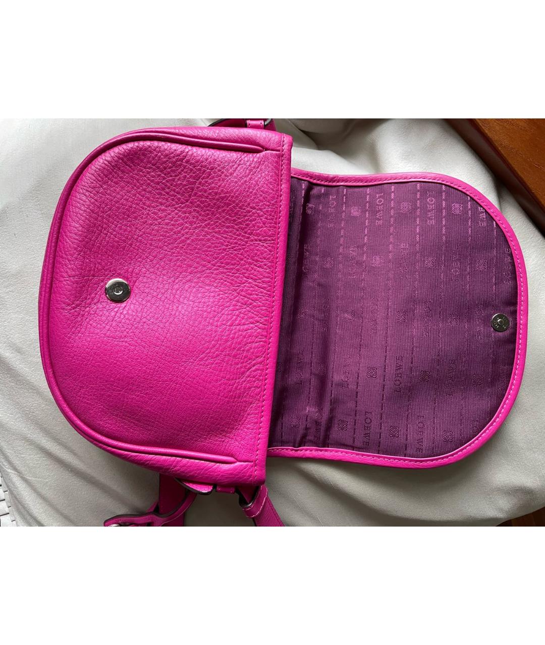 LOEWE Розовая кожаная сумка через плечо, фото 4