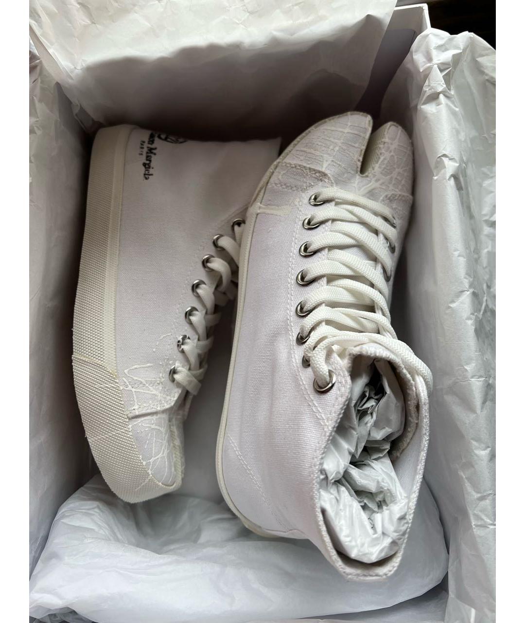 MAISON MARGIELA Белые текстильные кеды, фото 5