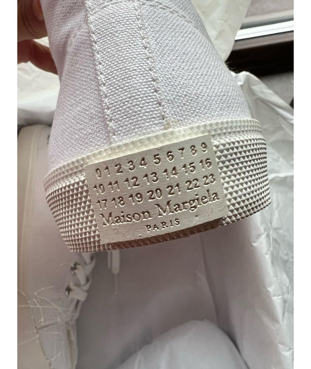 MAISON MARGIELA Белые текстильные кеды, фото 6