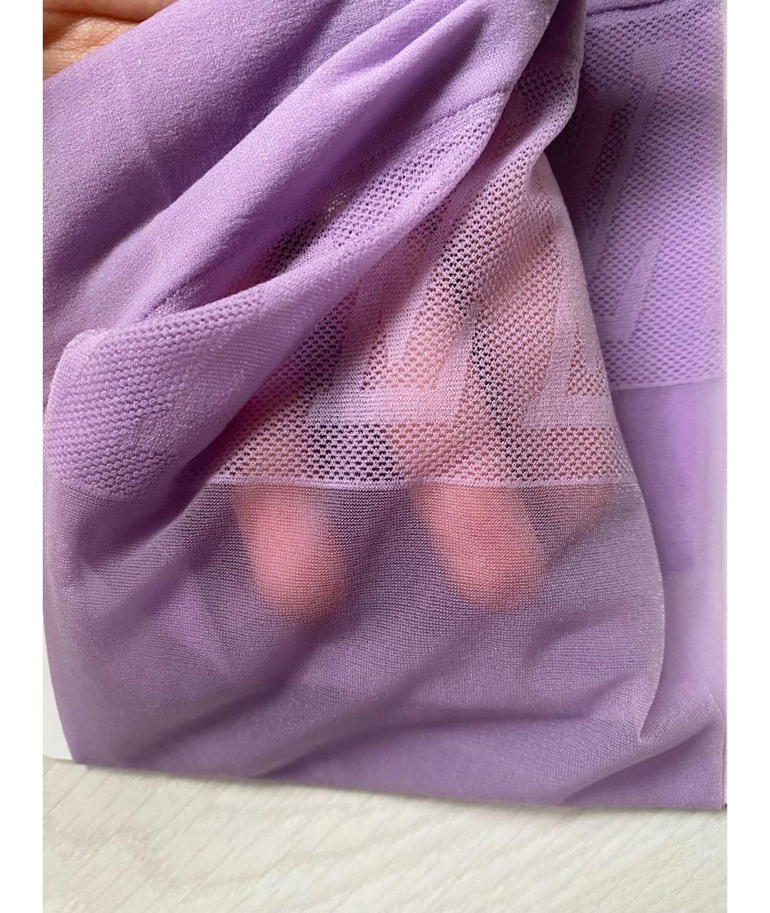 LOUIS VUITTON PRE-OWNED Фиолетовые носки, чулки и колготы, фото 4