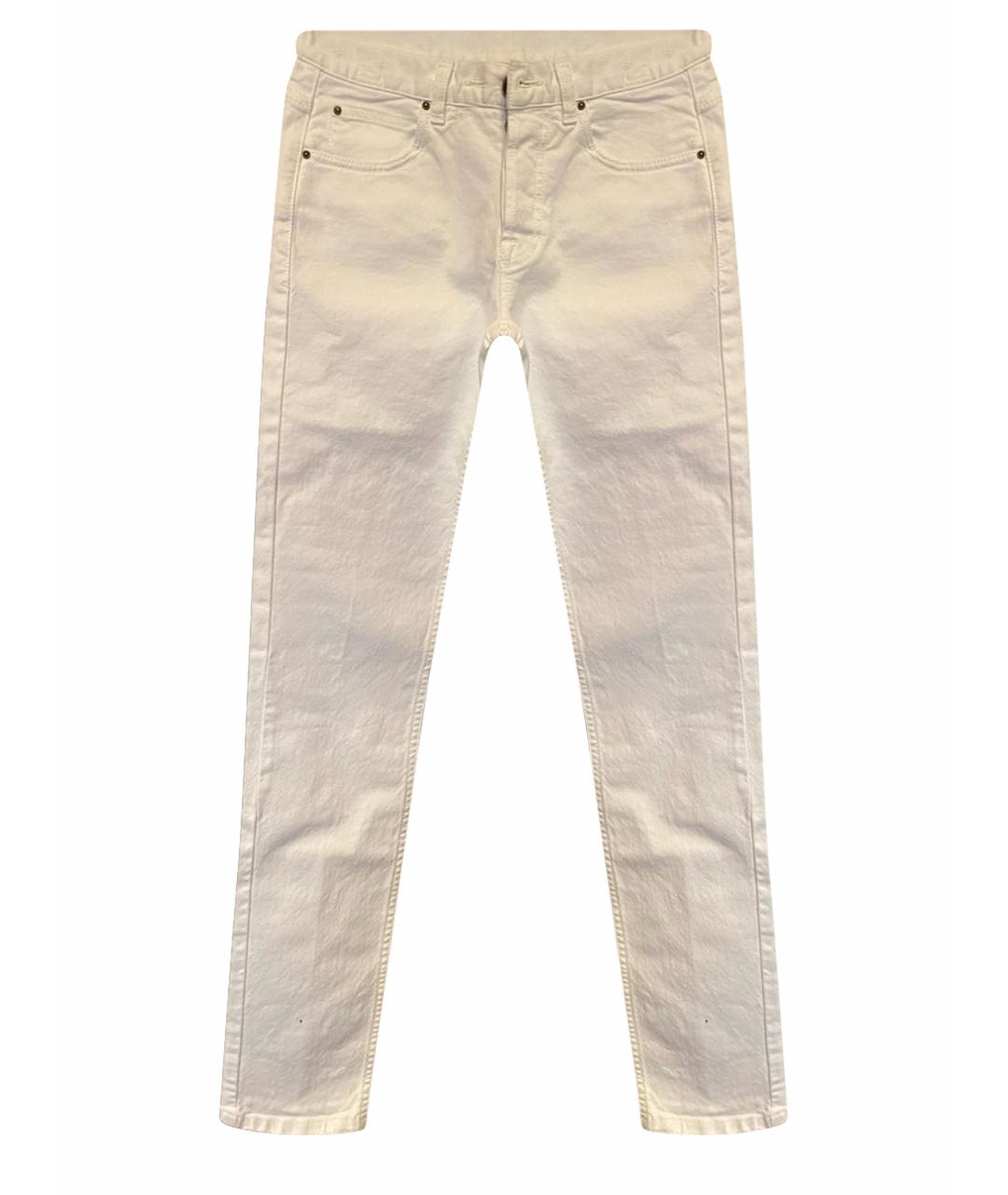 ELEVENTY Белые хлопковые прямые джинсы, фото 1