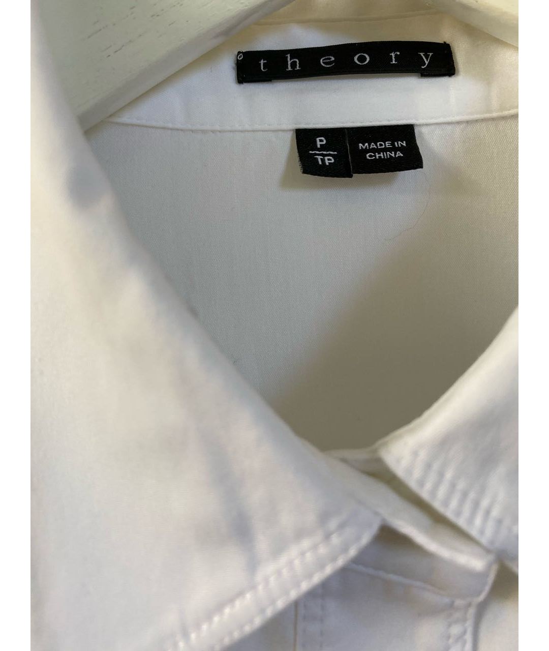 THEORY Белая хлопковая рубашка, фото 3