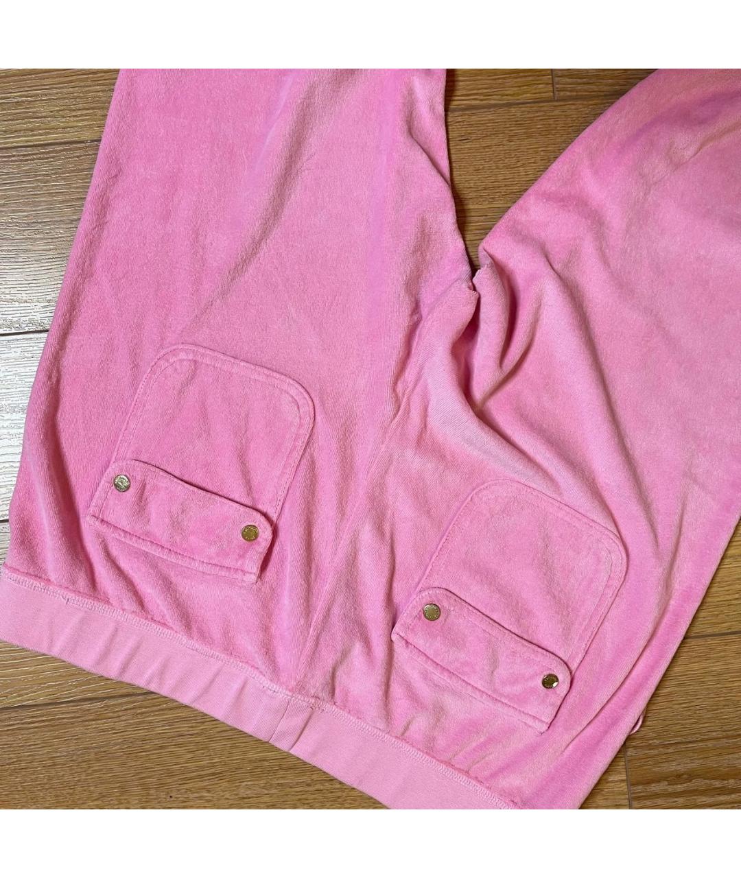 JUICY COUTURE Розовые хлопковые спортивные брюки и шорты, фото 2