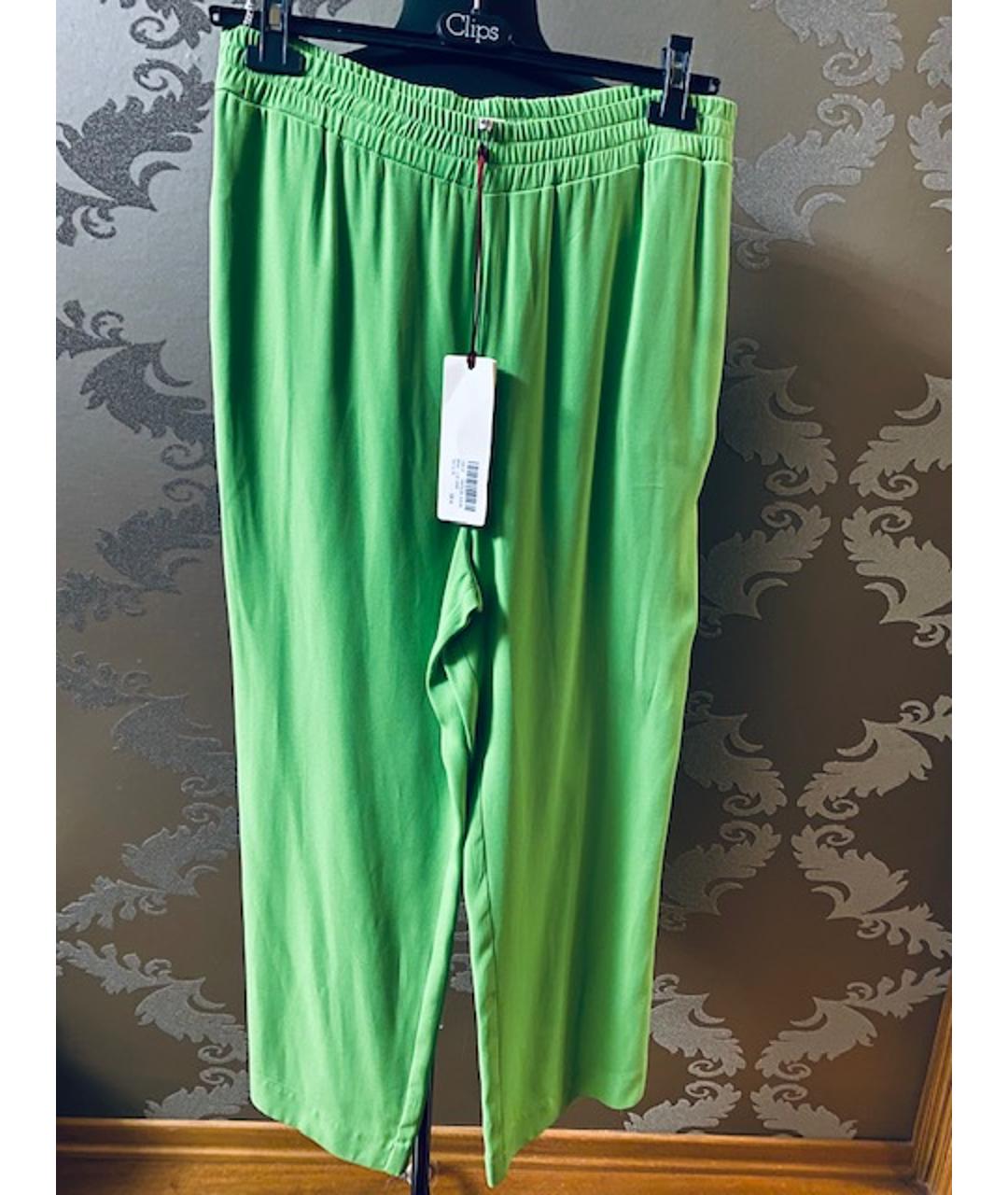 I'M ISOLA MARRAS Зеленые вискозные брюки широкие, фото 6