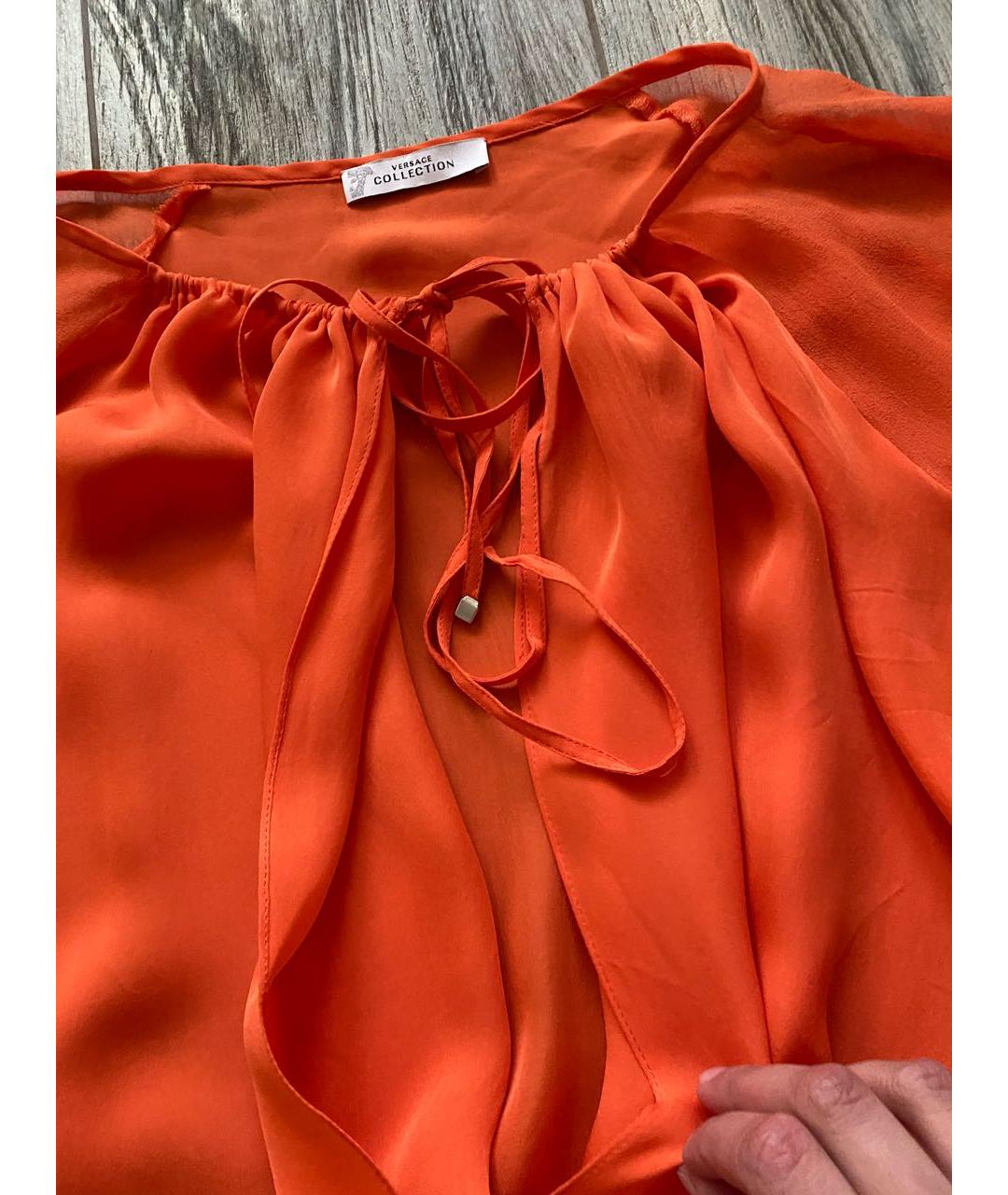 VERSACE COLLECTION Оранжевая блузы, фото 3
