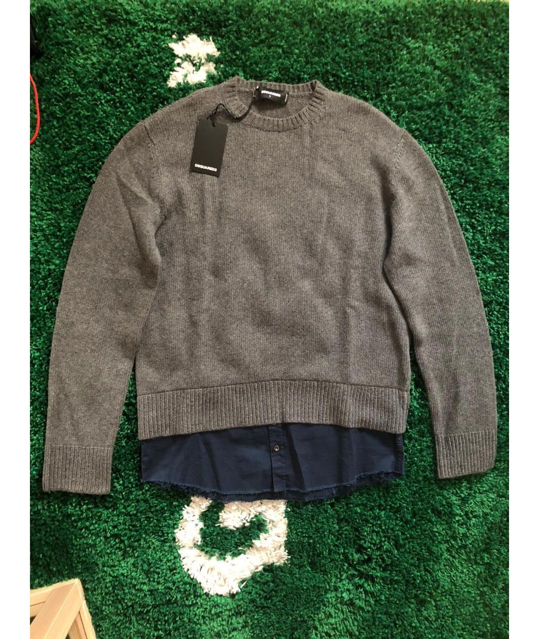 DSQUARED2 Серый шерстяной джемпер / свитер, фото 9