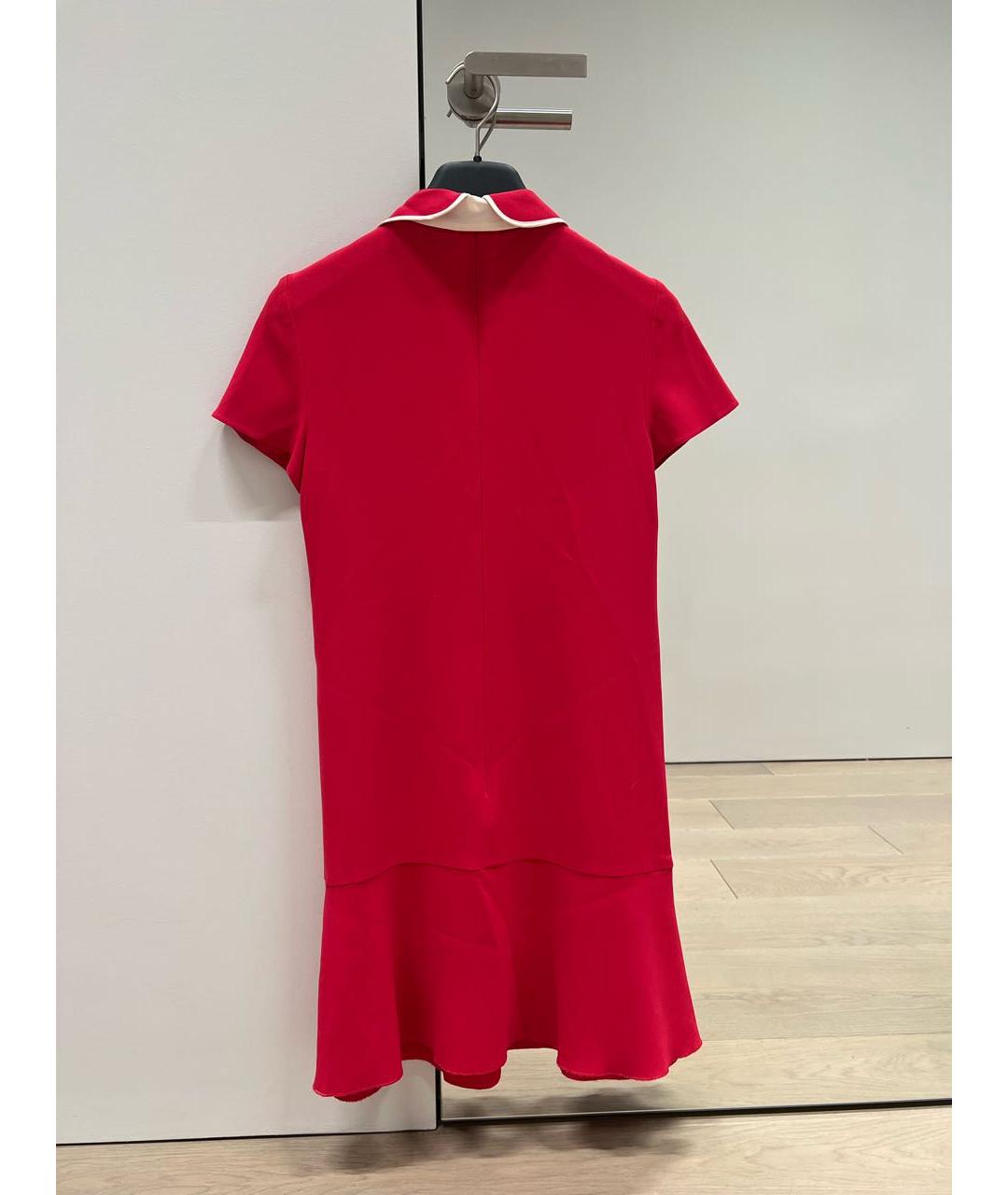 RED VALENTINO Красное вискозное коктейльное платье, фото 2