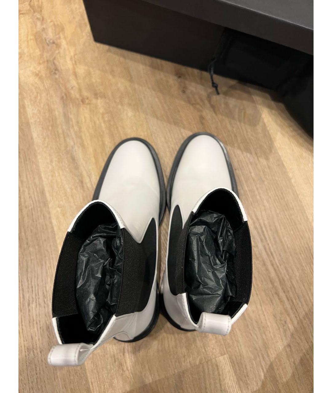 JIL SANDER Белые кожаные ботинки, фото 3