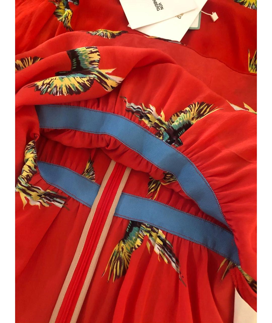 DIANE VON FURSTENBERG Красное шелковое коктейльное платье, фото 3