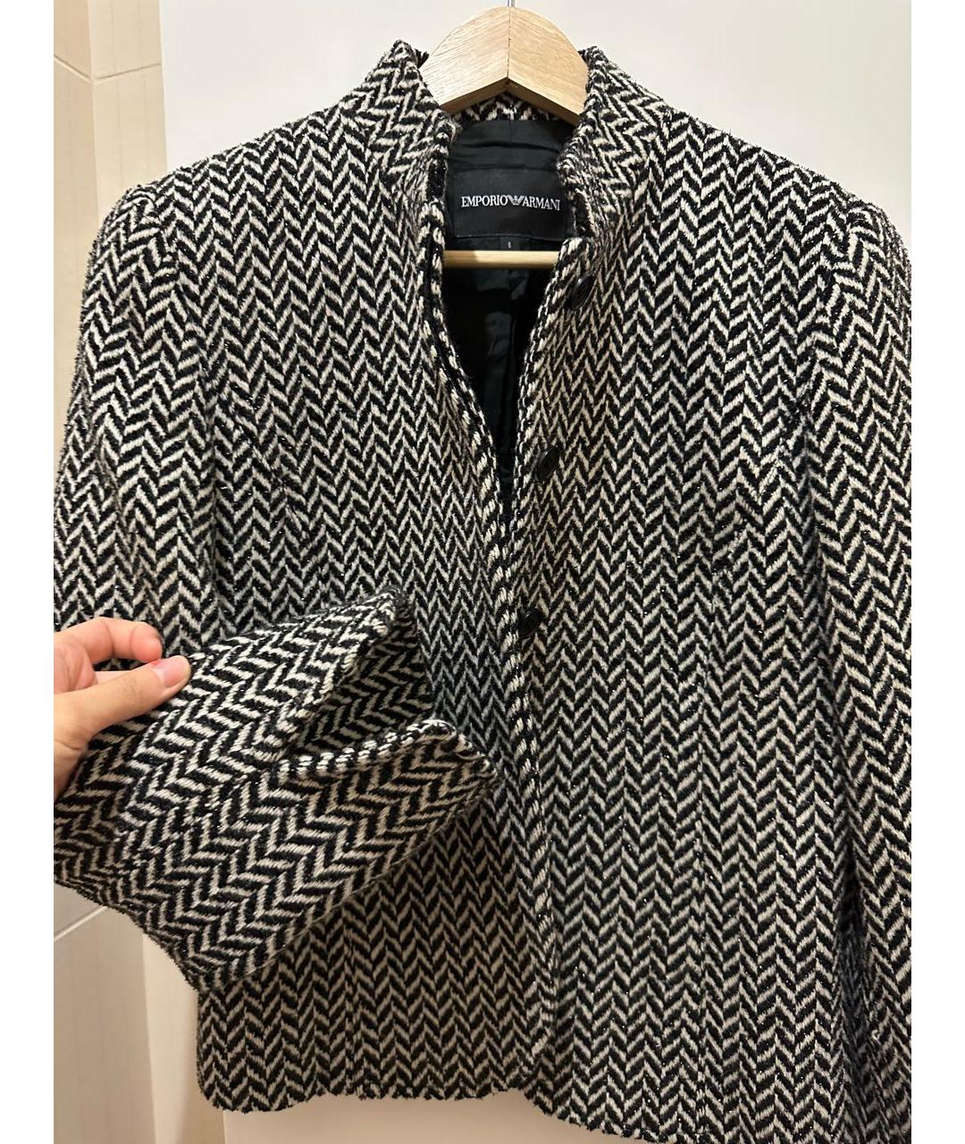 EMPORIO ARMANI Серый шерстяной жакет/пиджак, фото 5