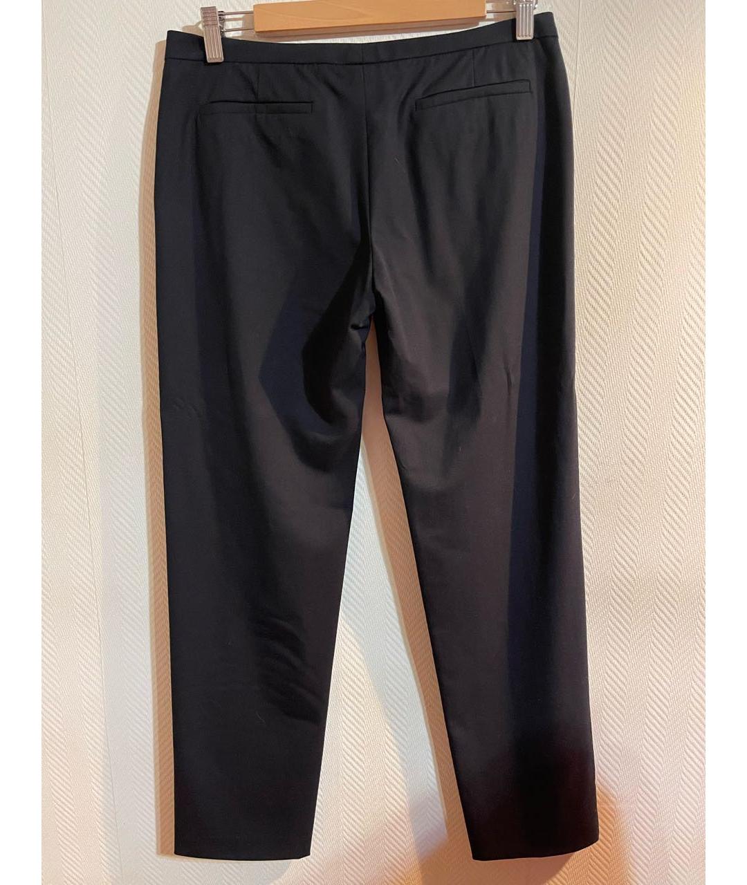 EMPORIO ARMANI Темно-синие вискозные прямые брюки, фото 2
