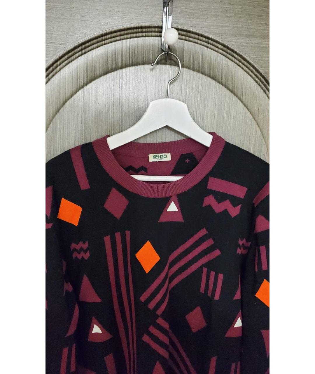 KENZO Бордовый шерстяной джемпер / свитер, фото 3