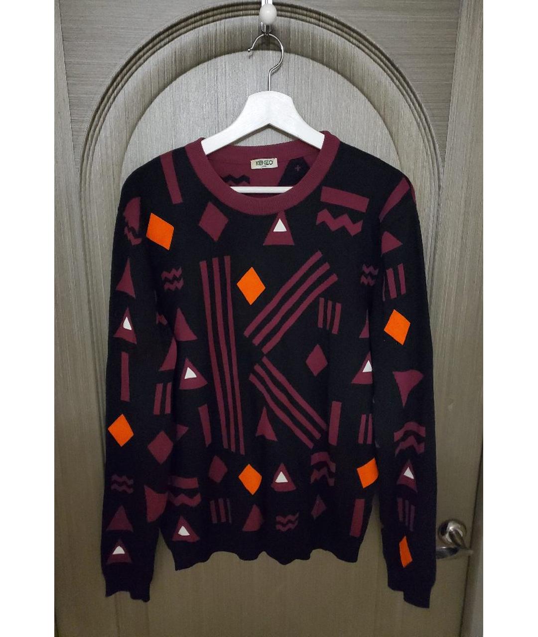 KENZO Бордовый шерстяной джемпер / свитер, фото 5