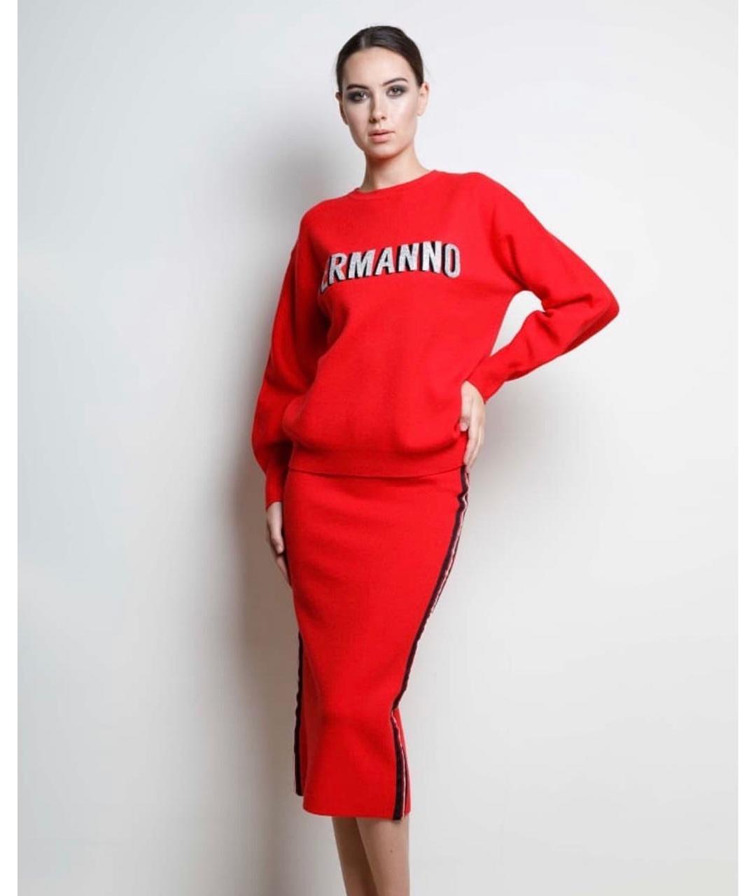 ERMANNO ERMANNO Красный вискозный костюм с юбками, фото 9