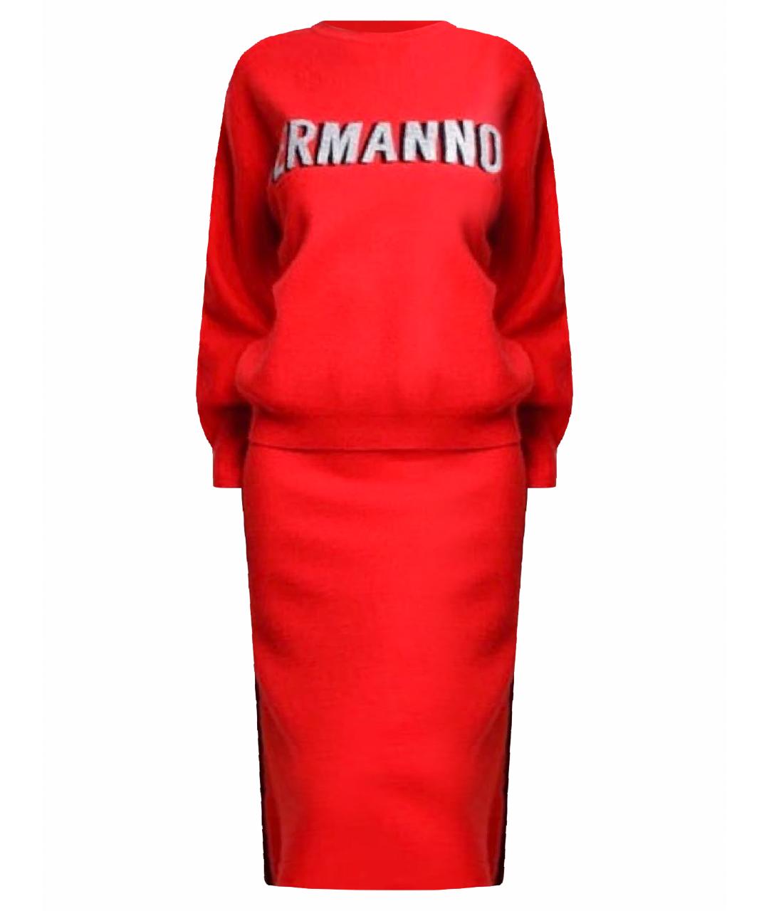 ERMANNO ERMANNO Красный вискозный костюм с юбками, фото 1