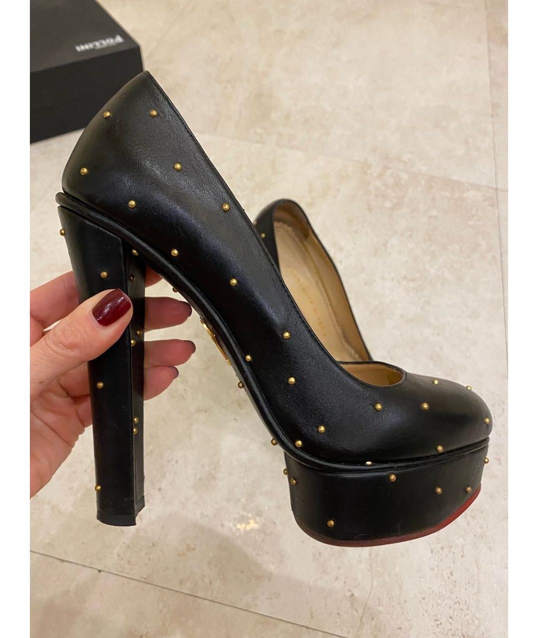 CHARLOTTE OLYMPIA Черные кожаные туфли, фото 3