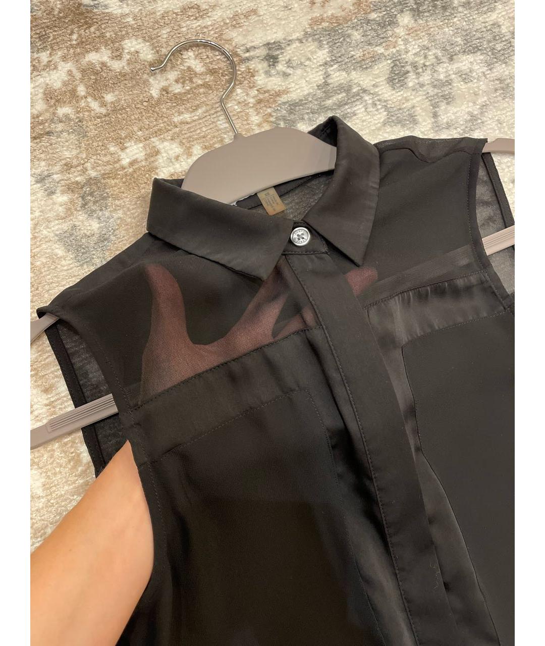 DKNY Черная полиэстеровая блузы, фото 3