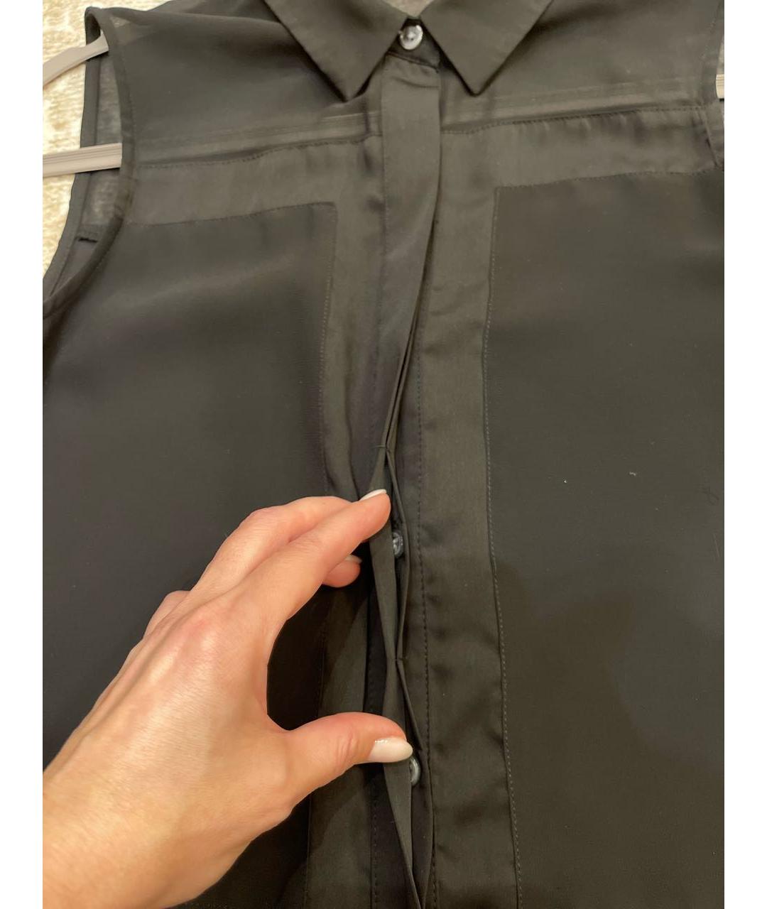 DKNY Черная полиэстеровая блузы, фото 4