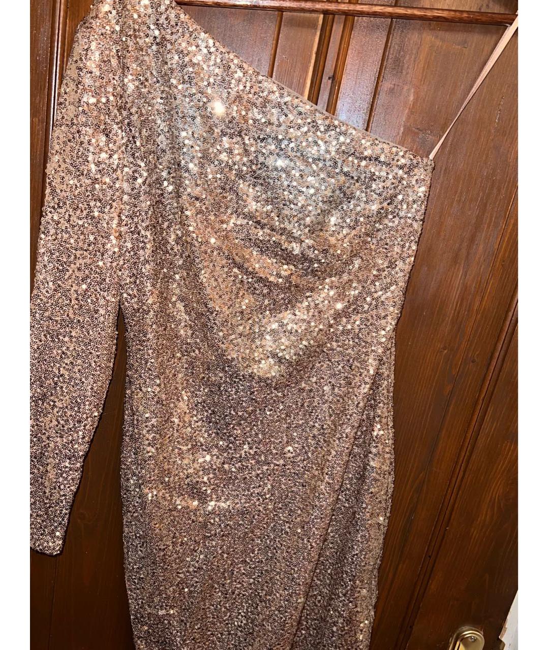 RALPH LAUREN Золотое полиэстеровое коктейльное платье, фото 2