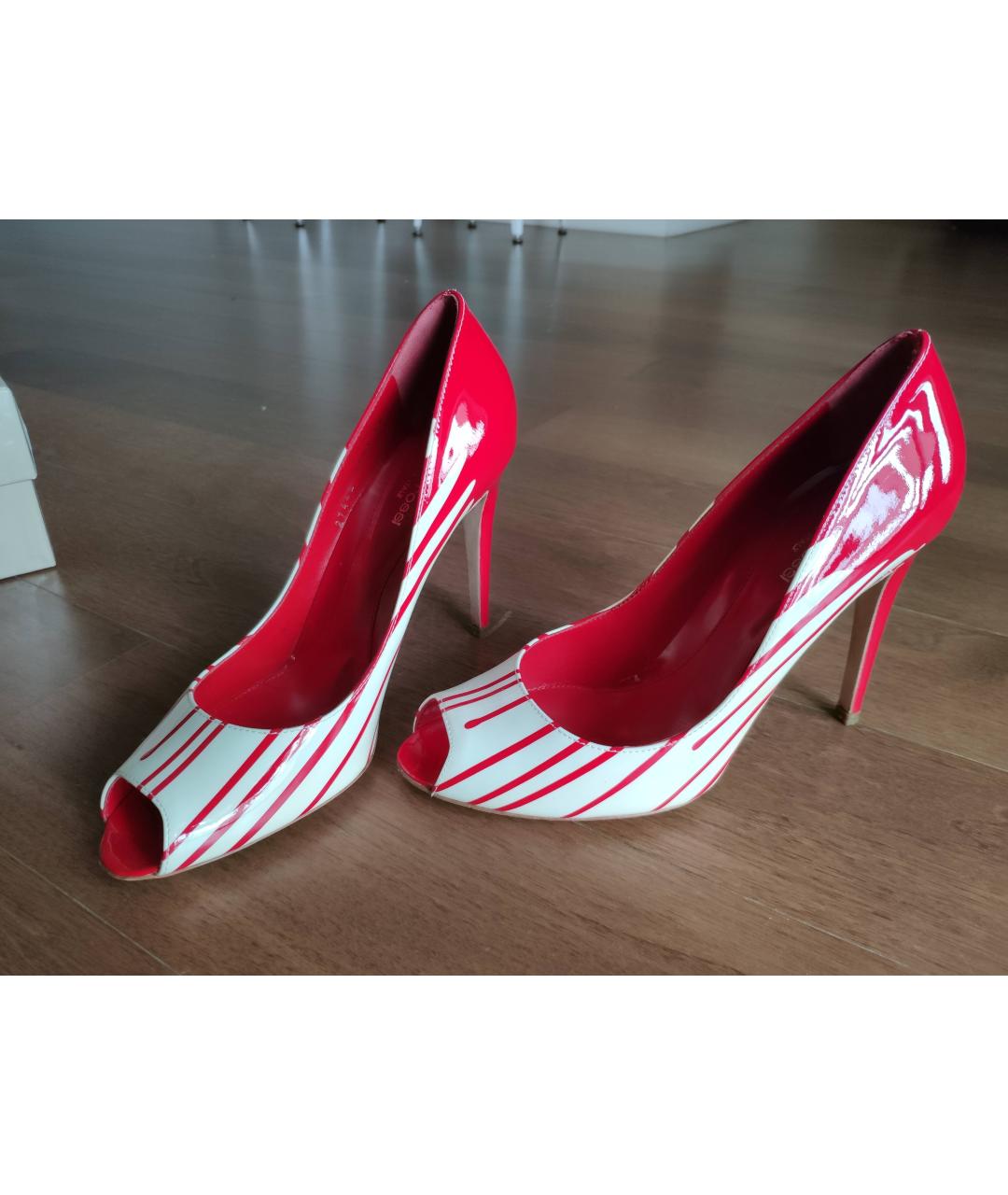 SERGIO ROSSI Красные кожаные туфли, фото 3