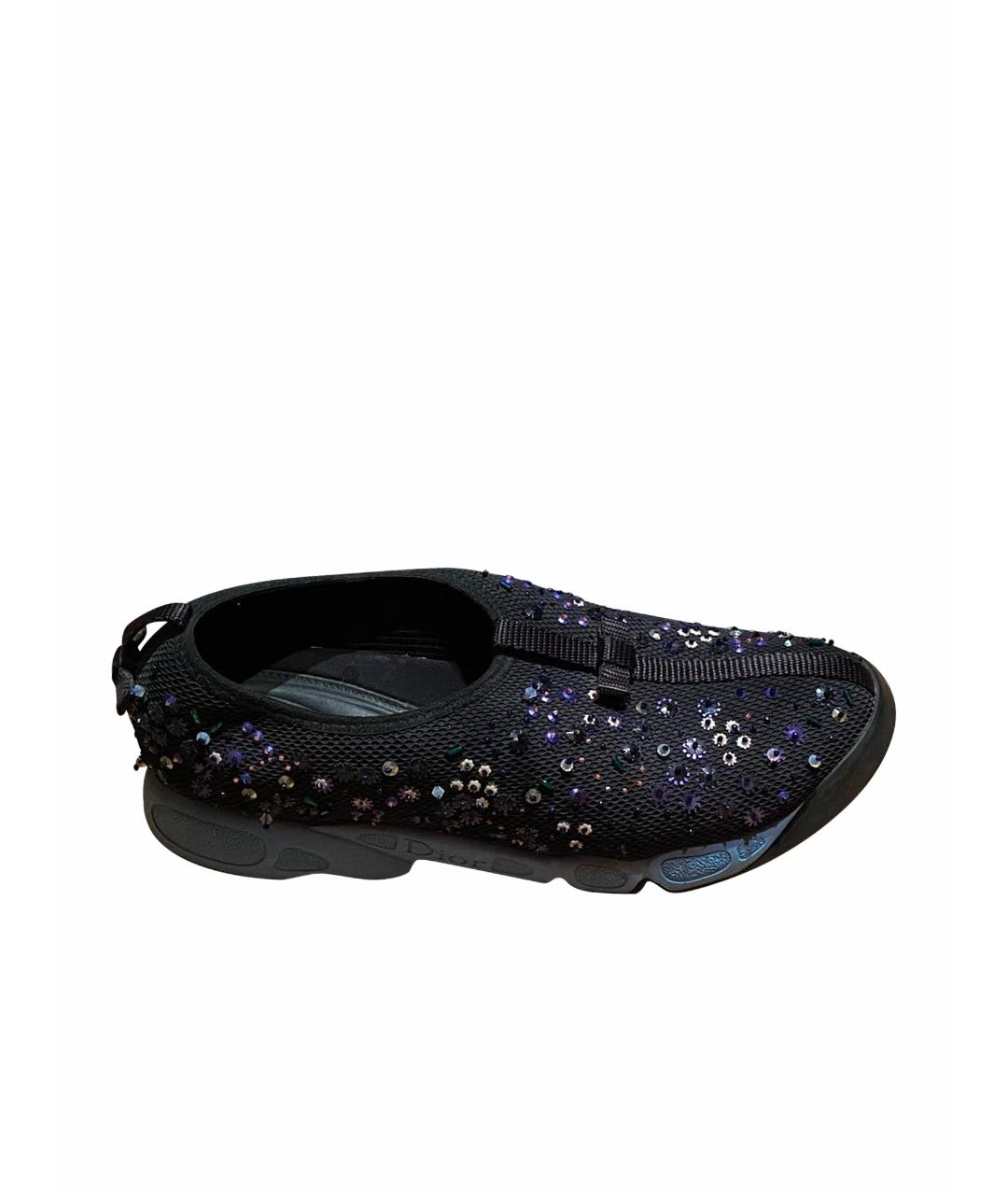CHRISTIAN DIOR Черные слипоны, фото 1