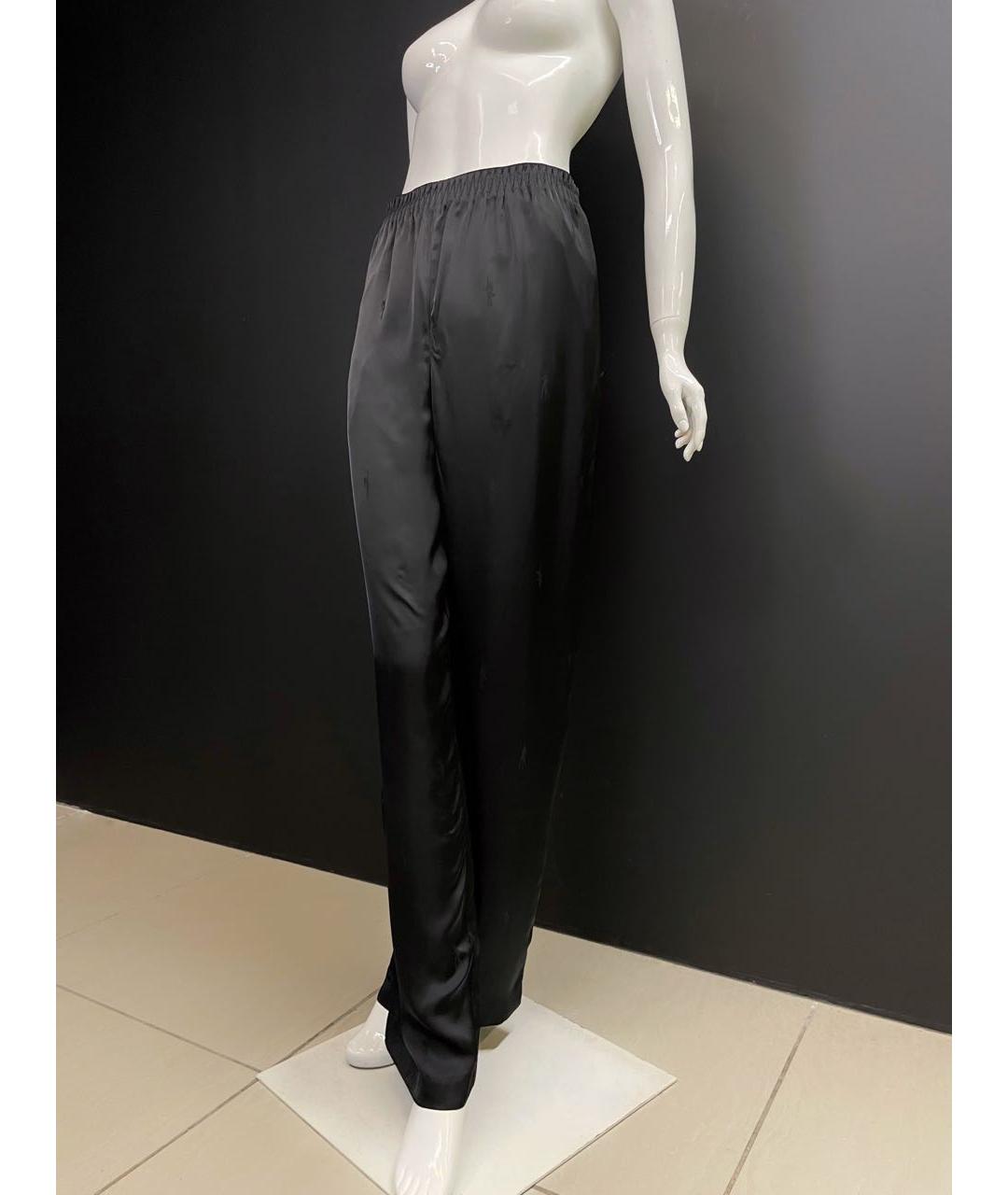 ALEXANDER WANG Черные шелковые прямые брюки, фото 2