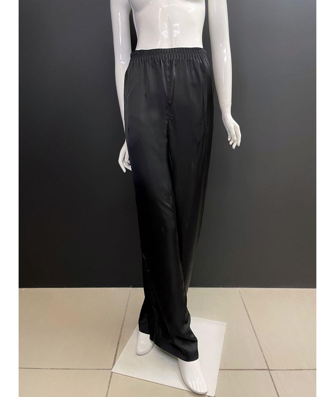 ALEXANDER WANG Черные шелковые прямые брюки, фото 6