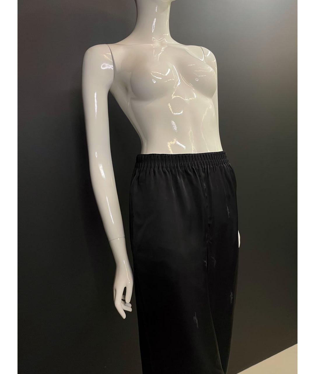 ALEXANDER WANG Черные шелковые прямые брюки, фото 4