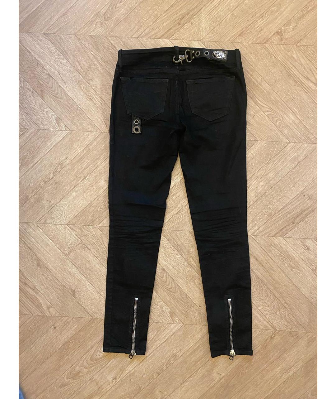 DIESEL Черные хлопко-эластановые джинсы слим, фото 3