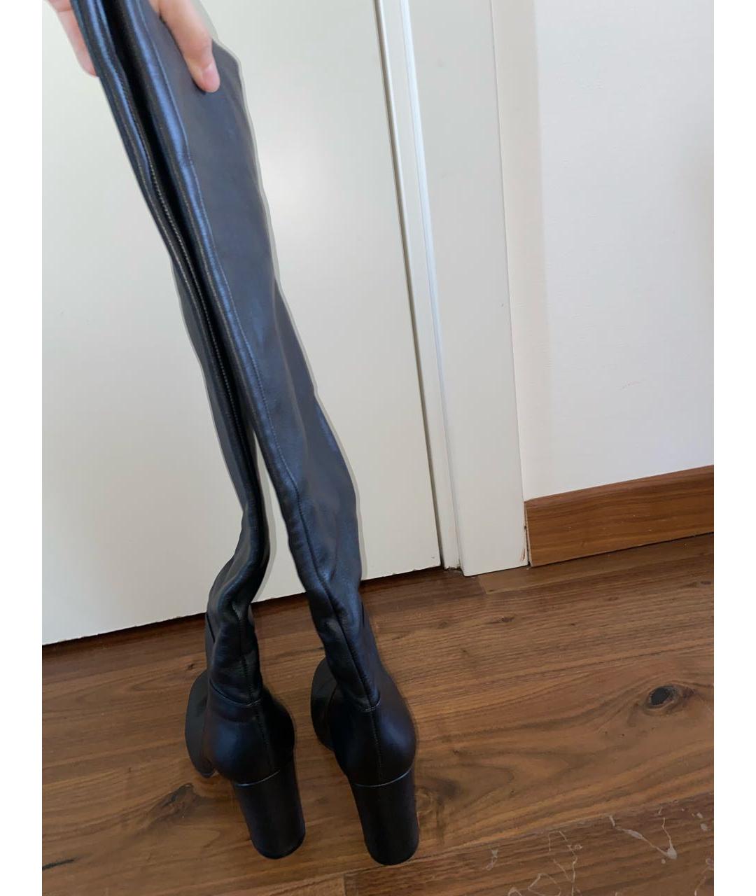 GIANVITO ROSSI Черные кожаные сапоги, фото 4