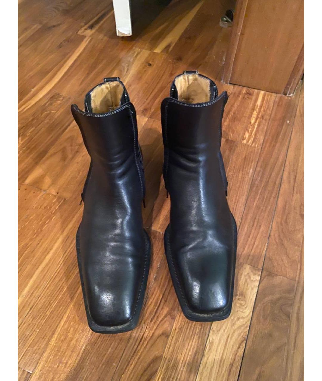 STEFANO RICCI Черные кожаные высокие ботинки, фото 7