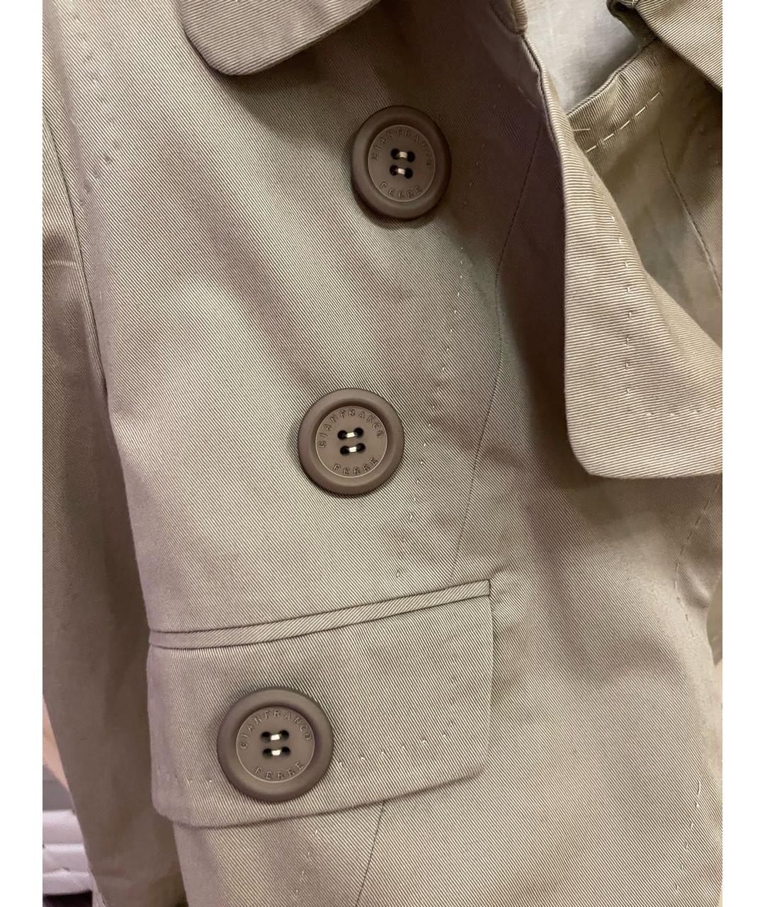 GIANFRANCO FERRE Бежевый хлопковый жакет/пиджак, фото 2