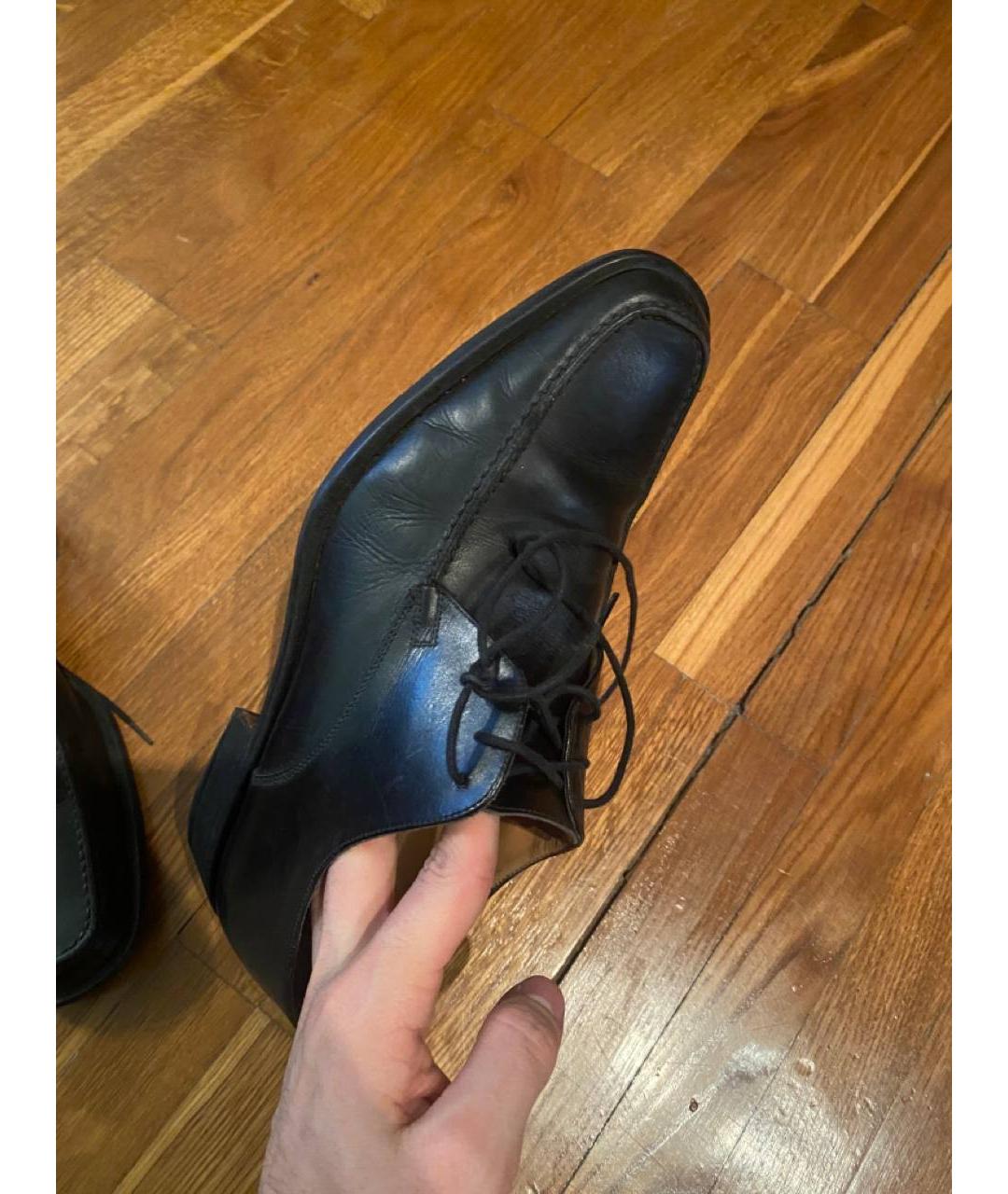 BALLY Черные кожаные туфли, фото 4