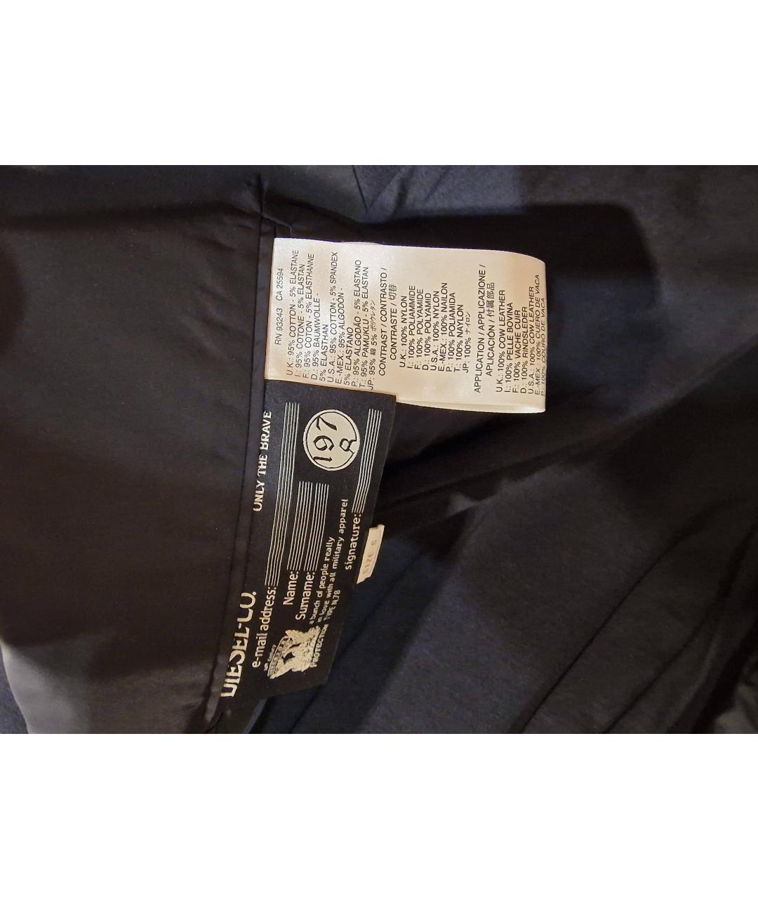 DIESEL Черный хлопко-эластановый пиджак, фото 3