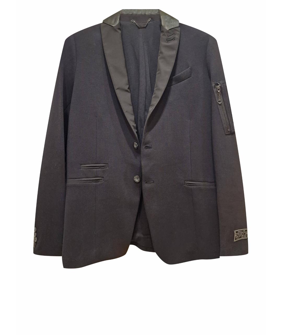 DIESEL Черный хлопко-эластановый пиджак, фото 1