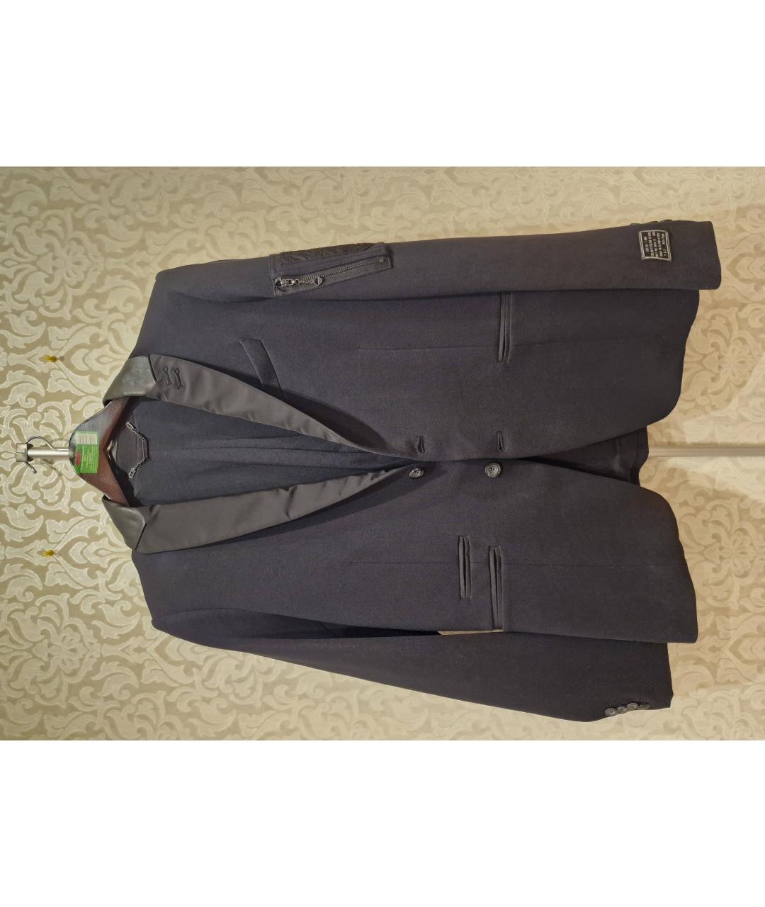 DIESEL Черный хлопко-эластановый пиджак, фото 7