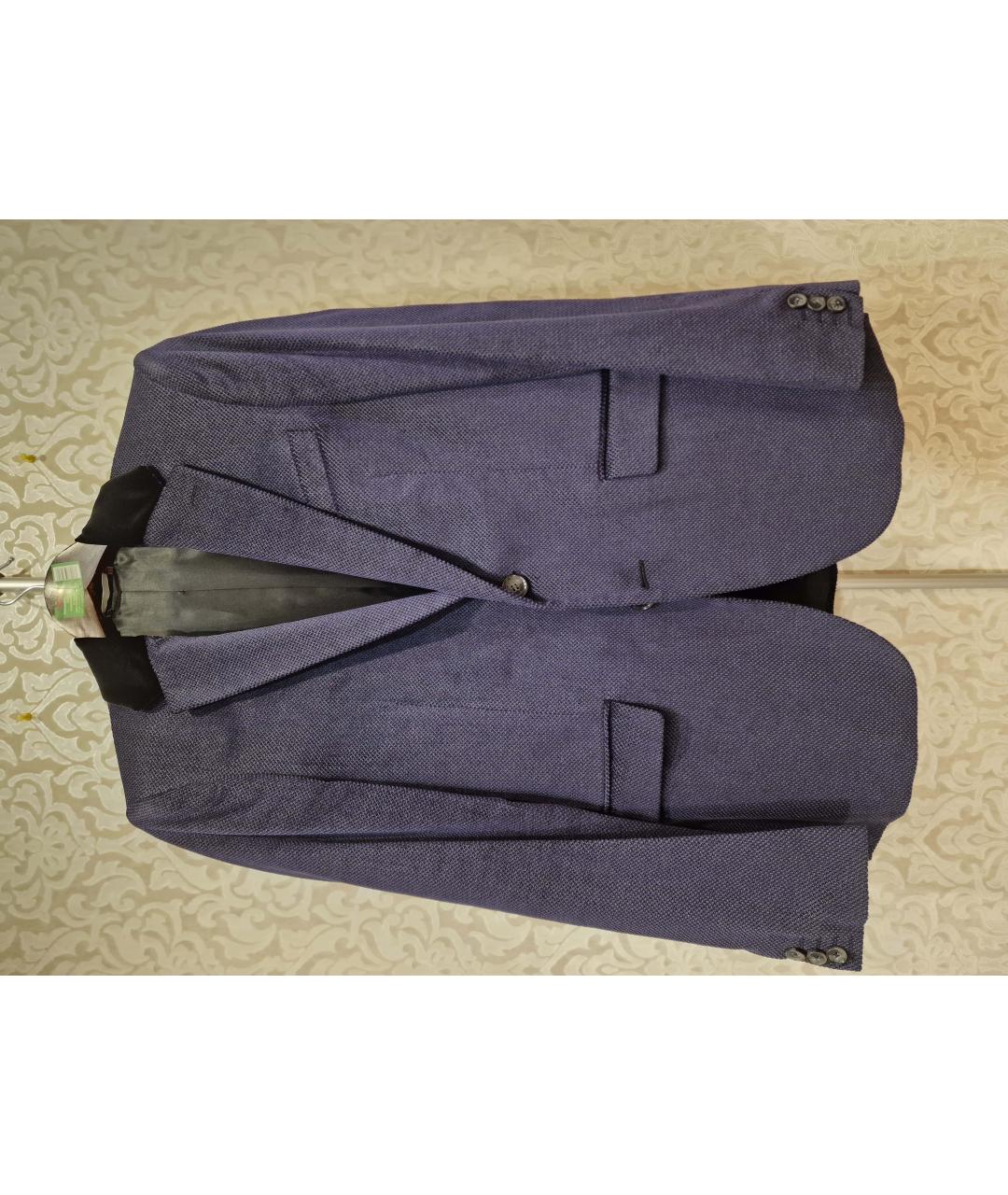 MOSCHINO Темно-синий хлопковый пиджак, фото 5