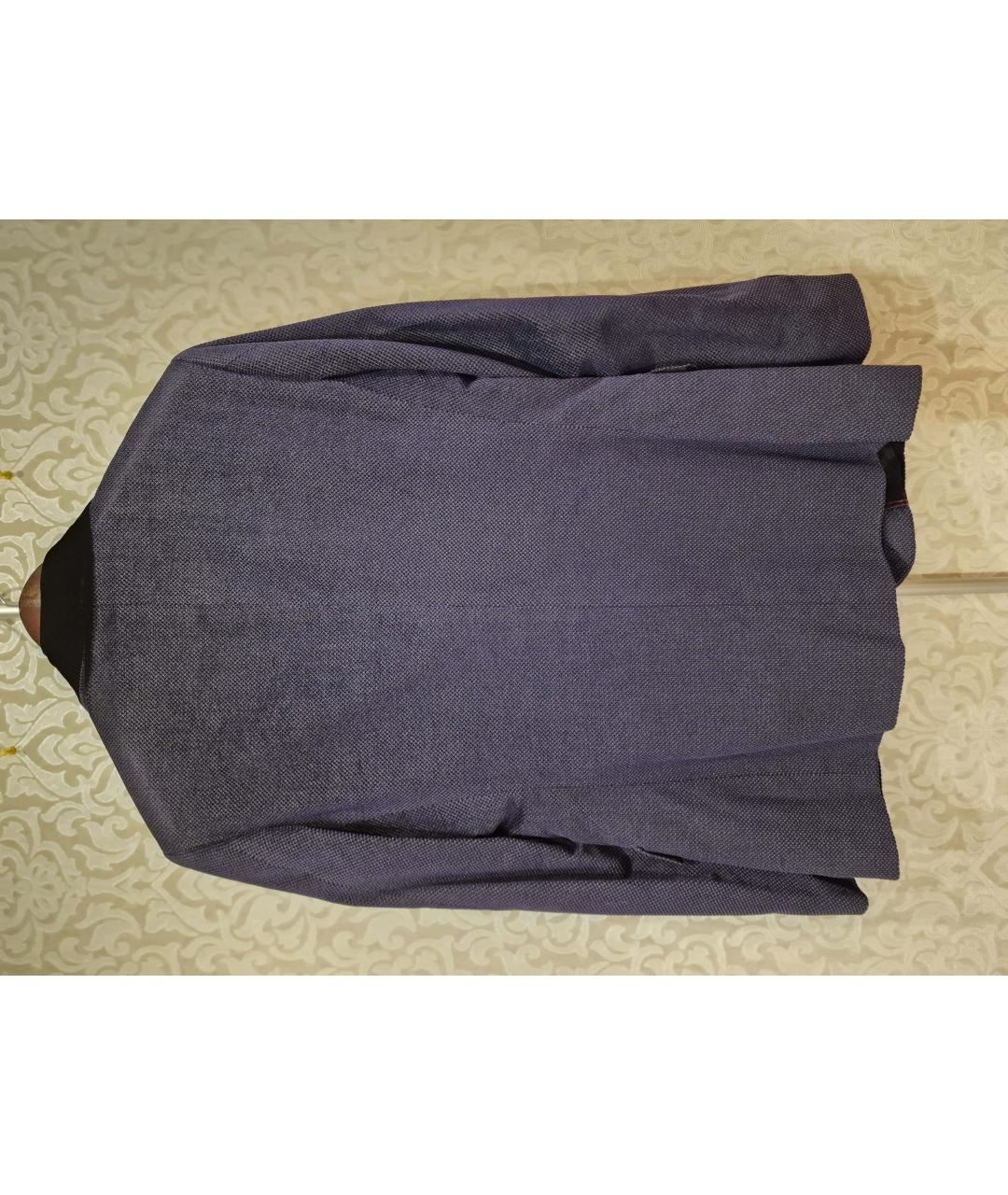 MOSCHINO Темно-синий хлопковый пиджак, фото 2