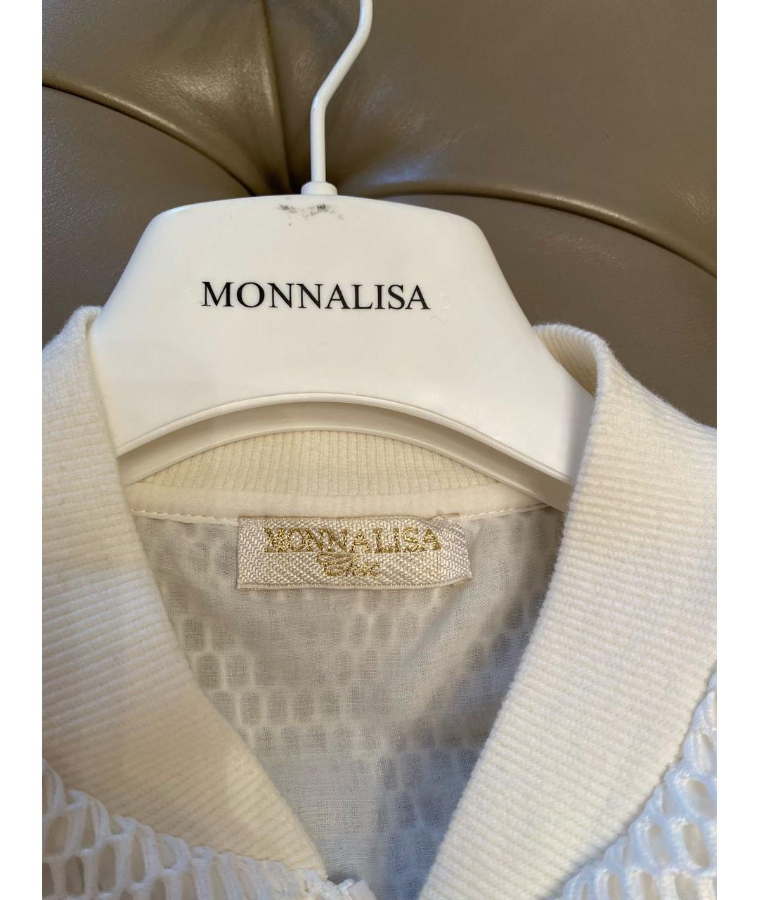 MONNALISA Белый хлопковый жакет / жилет, фото 4