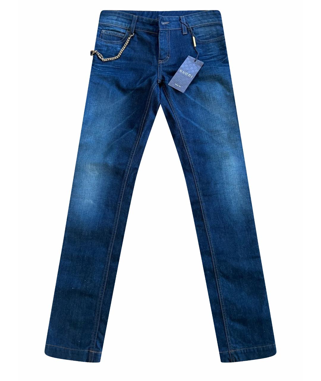 GUCCI Темно-синие прямые джинсы, фото 1