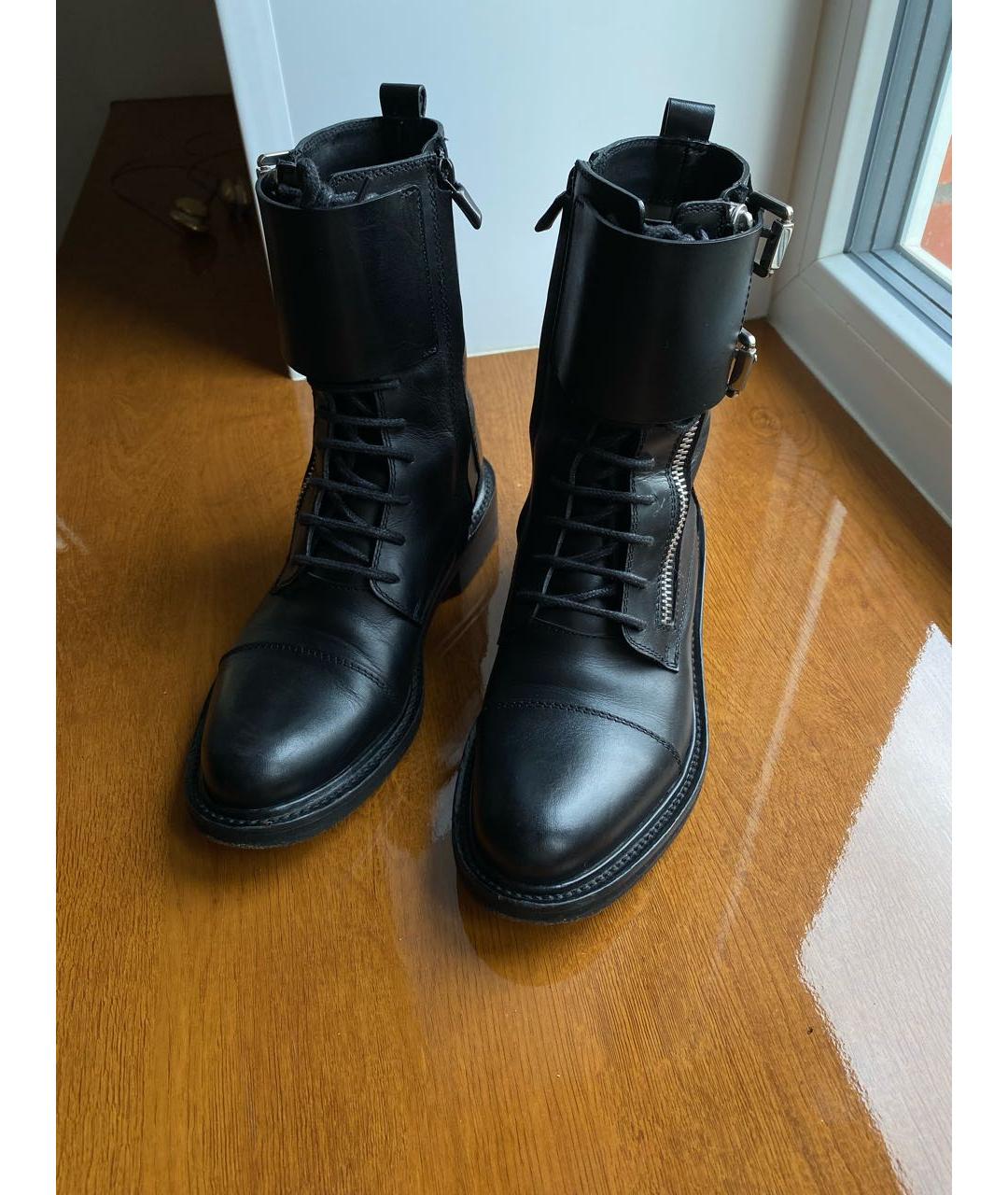 COSTUME NATIONAL Черные кожаные ботинки, фото 7